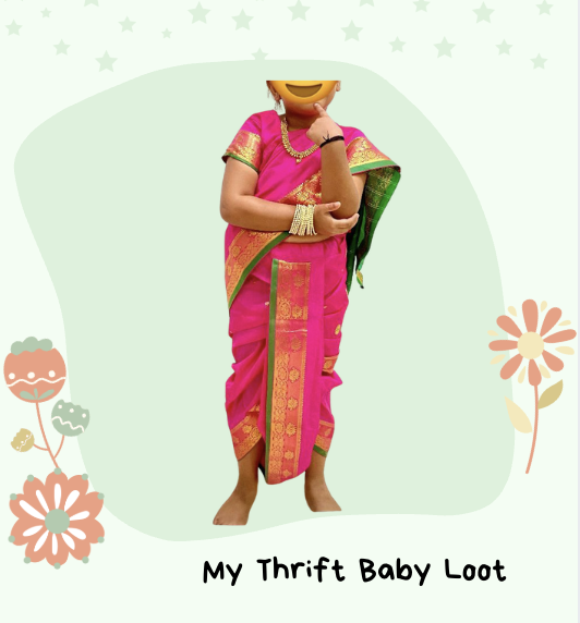 Preloved ready to wear navari saree (3-5 years)